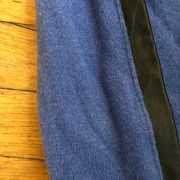 Vintage REFORMATION Cashmere Sweater Cobalt Blue Leather - Picture 6 of 8
